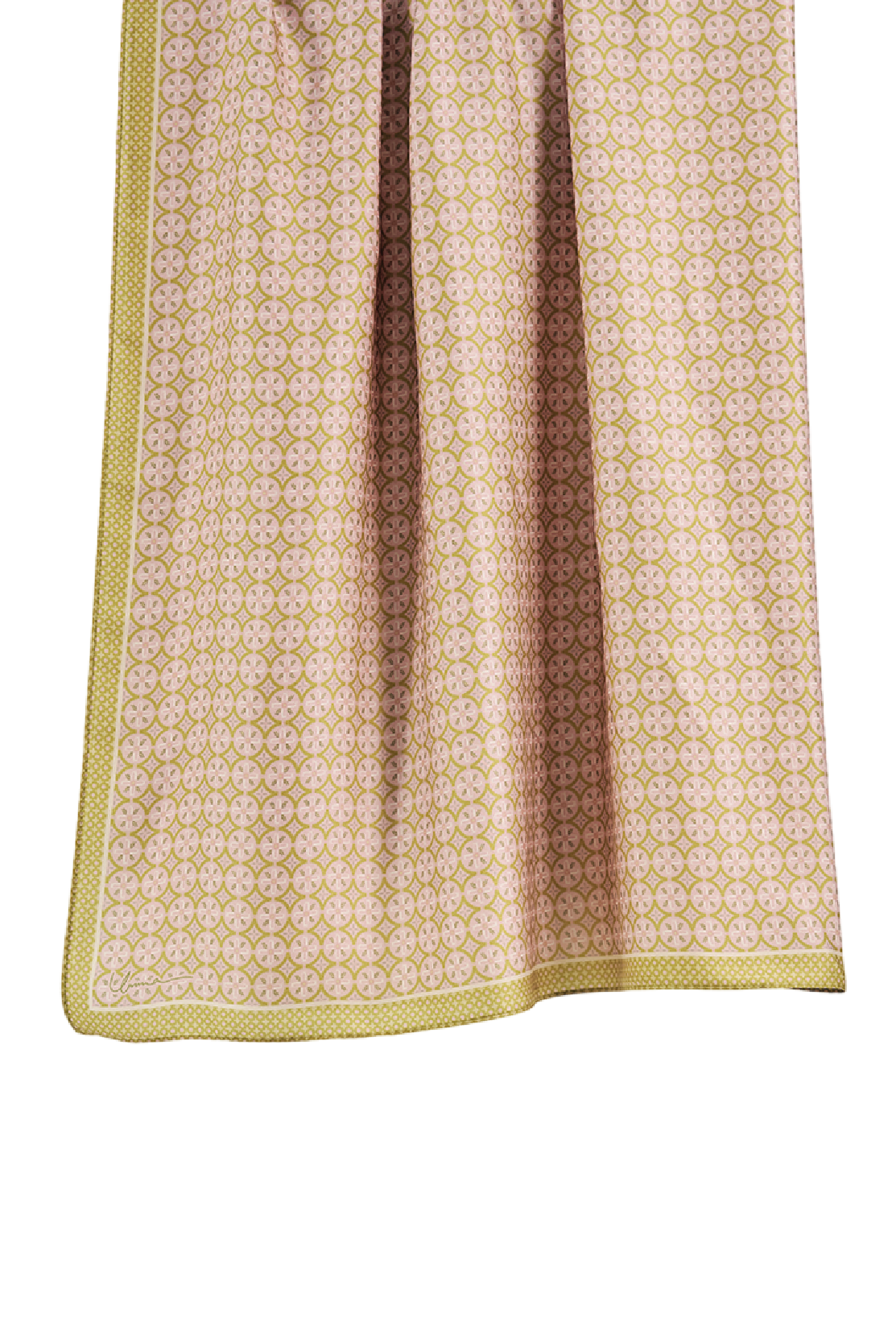 Geometria Sphere Printed Matte Satin Silk Square in Pink Lemonade